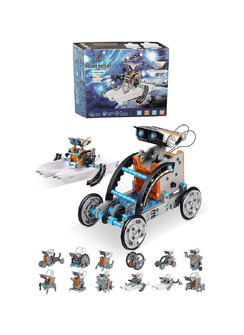 null - 12 In 1 Children's Solar Robot Toy Diy Assembly Construction Science Learning Educational Experiment Kit - Image 1