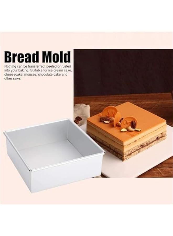 HOOKOR 10 Inch Square Cake Pan, Stainless Steel Layer Cake Baking Pans, Non-Toxic & Healthy, Mirror Finish & Dishwasher Safe,Easy Clean (10 inches) - Image 2