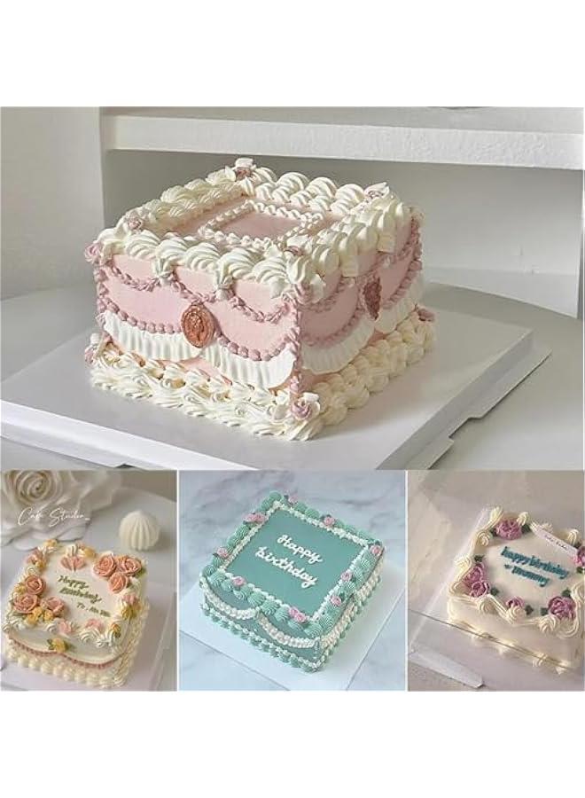 HOOKOR 10 Inch Square Cake Pan, Stainless Steel Layer Cake Baking Pans, Non-Toxic & Healthy, Mirror Finish & Dishwasher Safe,Easy Clean (10 inches) - Image 5