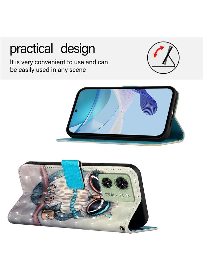 S-TOP Case For Motorola Edge 40 5G Global / Edge 2023 US 3D Painting Horizontal Flip Leather Phone Case - Image 3