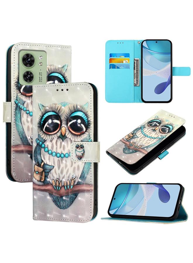 S-TOP Case For Motorola Edge 40 5G Global / Edge 2023 US 3D Painting Horizontal Flip Leather Phone Case - Image 1