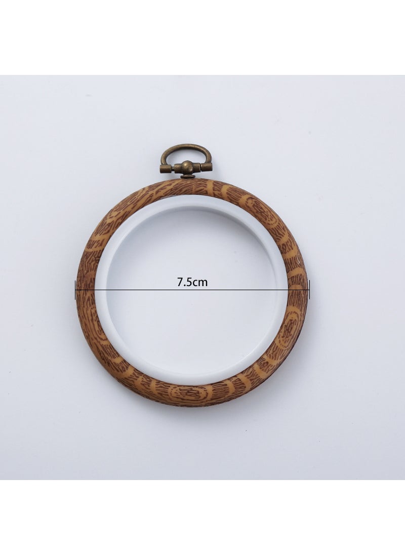 1 x 5 pcs 21cm Wooden Embroidery Hoop for Cross Stitch Sewing 7.5cm (round) 