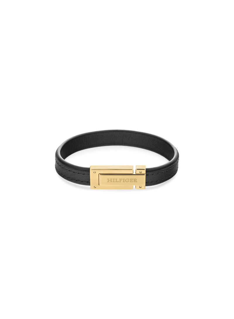 TOMMY HILFIGER سوار جلد رجالي مسطح من مجوهرات TH SS24 - 2790561 - Image 1