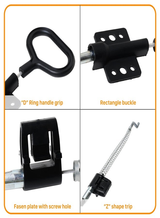 Baridwon قطع غيار كابل سحب كرسي الاسترخاء من باريدون، مقبض سحب بحلقة على شكل حرف D مع طرف على شكل حرف S لإصلاح الأرائك والكراسي القابلة للإمالة، طول مكشوف 5 بوصات - عبوة من قطعتين - Image 5