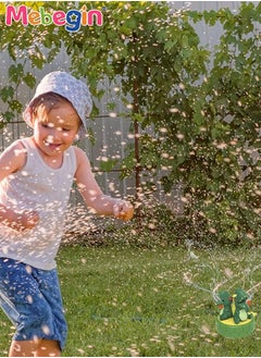 MEBEGIN Dinosaur Shape Water Spray Sprinkler for Kids, Garden Spinning Sprinkler Toys, Fun Rotating Outdoor Water Toy, Outdoor Toys for Summer Water Fun, 360° Wiggle Spray Rotating, No Battery, Fits All Hoses, Easy to Connect and Use  - Image 3