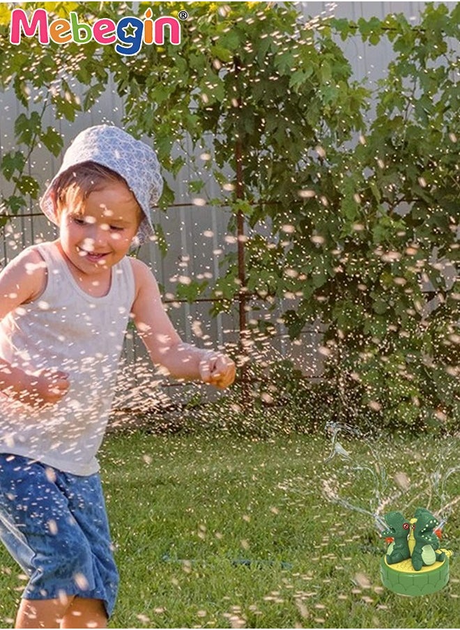 MEBEGIN Dinosaur Shape Water Spray Sprinkler for Kids, Garden Spinning Sprinkler Toys, Fun Rotating Outdoor Water Toy, Outdoor Toys for Summer Water Fun, 360° Wiggle Spray Rotating, No Battery, Fits All Hoses, Easy to Connect and Use  - Image 3