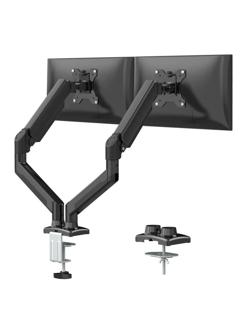 ANYOUI - Dual Monitor Mount Stand, Articulating Gas Spring Monitor Arm, Adjustable Monitor Stand, Monitor Desk Mount with Clamp and Grommet Base - Fits 13 to 32 Inch LCD Computer Monitors - Image 1