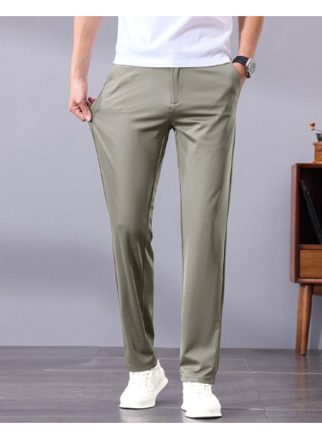 Tucano Simple Solid Color Men's Pants - Comfortable Breathable Casual Trousers For Men, Basic Versatile Bottoms - Image 1