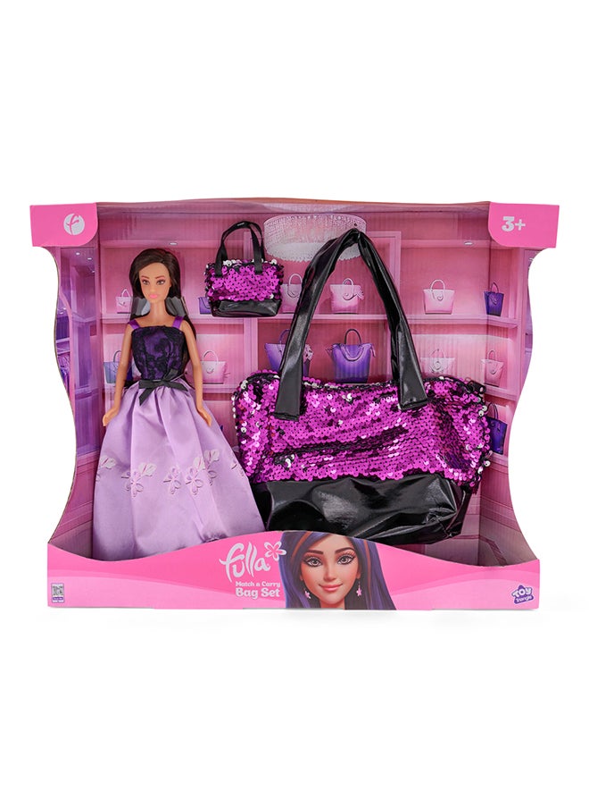 Fulla Doll With Carry Bag Set Includes Cute Doll, Small Matching Bag And Large Carry Case & Fun For Travel Play Gifting Or On-The-Go Adventures – Ideal For Kids Who Love Dolls, Perfect For Eid Gifting  - Image 2