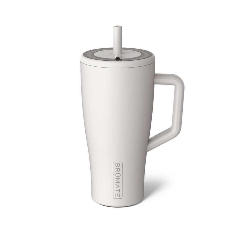 BrMate Era 30 oz Tumbler with Handle and Straw  100 Leakproof Insulated Water Bottle Tumbler with Lid and Flexible SoftSip Straw  Made of Stainless Steel  Cup Holder Friendly  30oz Dune