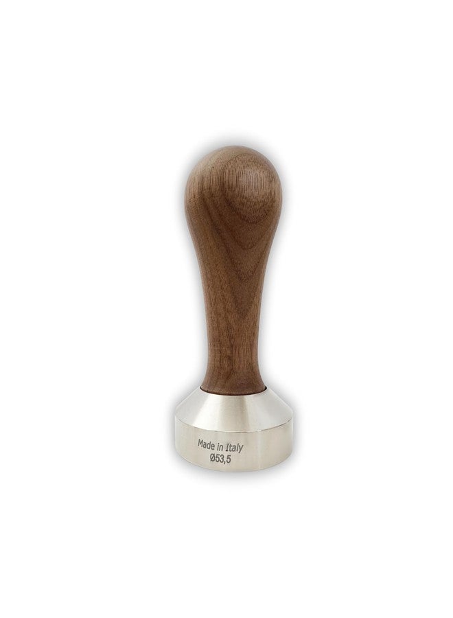 verybarista 53.35mm Tamper designed to fit 54mm IMS Precision baskets. Wood handle and Food - Safe Stainless Steel base. Made in Italy - Image 2