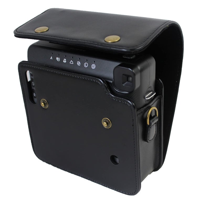 Rieibi Square SQ6 Case, Protective Case for Fujifilm Instax Square SQ6 Instant Camera, PU Leather Compact Cover with Adjustable Shoulder Strap, Black, Beauty Case - Image 3