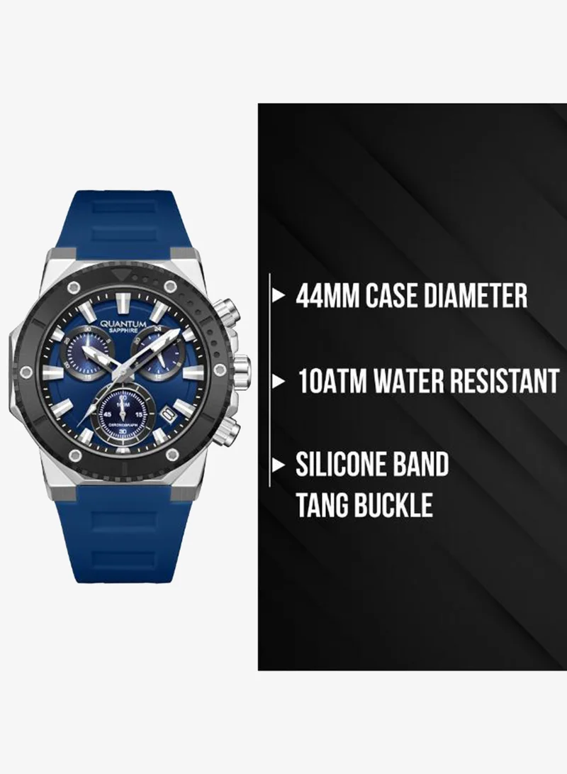 Quantum  Men's Silicone Analog Watch HNG1232.399 - 44 mm for Men | Best Price UAE