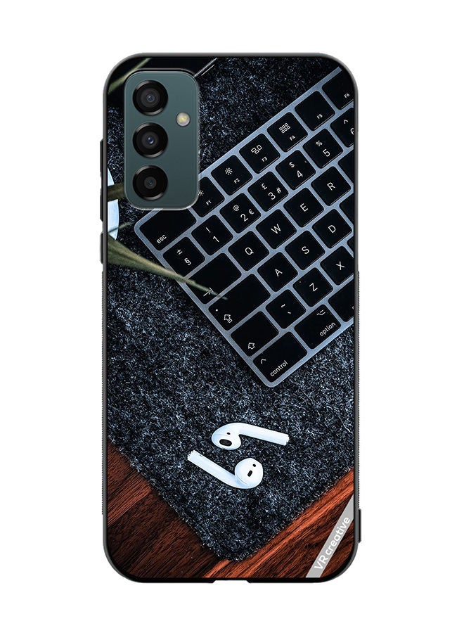 VR CREATIVE Protective Case Cover For Samsung Galaxy F23 Earphone With Keyboard Design Multicolour - Image 1