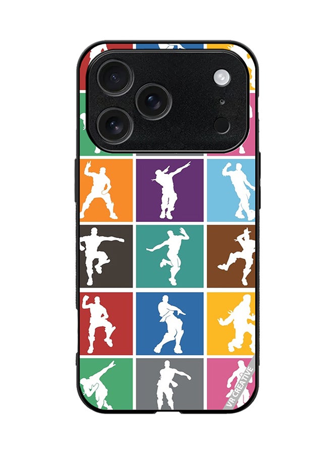 VR CREATIVE Protective Case Cover For Apple iPhone 17 Pro Fortnite Dance Design Multicolour