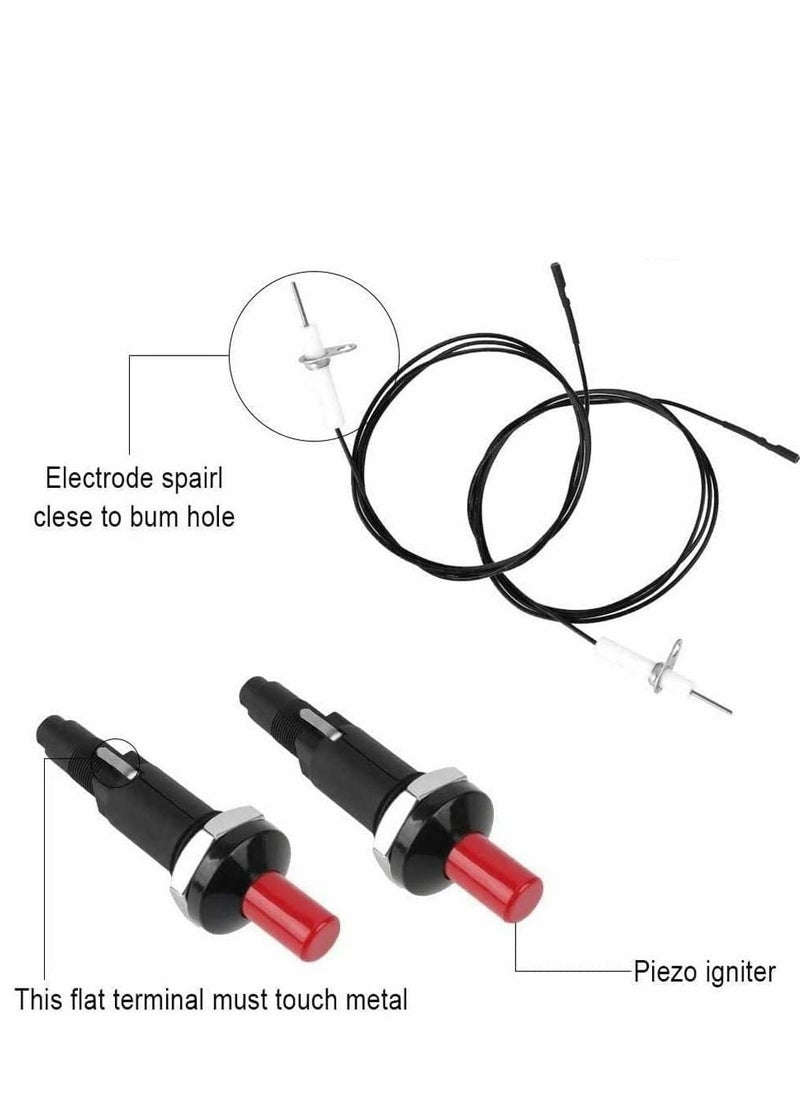 SYOSI Piezo igniter with Spark Ignition Electrode 200 Degree Resistance Wire 1 Meter Long for Gas Fireplace Oven Heater 2Pack  - Image 4