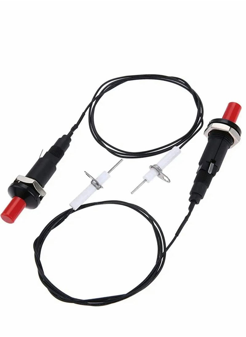 SYOSI Piezo igniter with Spark Ignition Electrode 200 Degree Resistance Wire 1 Meter Long for Gas Fireplace Oven Heater 2Pack  - Image 1