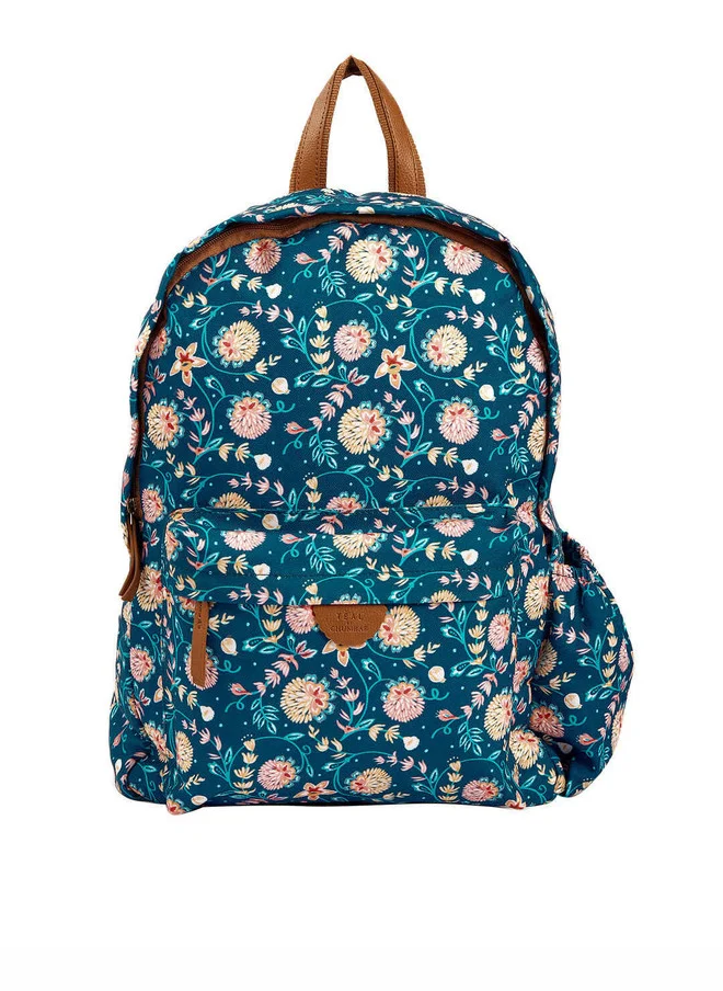 Chumbak Teal by Chumbak Blue Bloom Laptop backpack