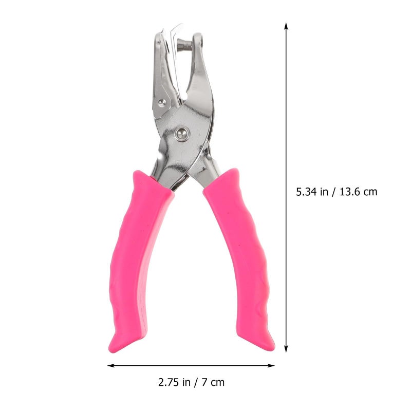 Metal Single Hole Punch 6mm Pink Green Portable Planner Craft Ticket Punch Set - Image 3