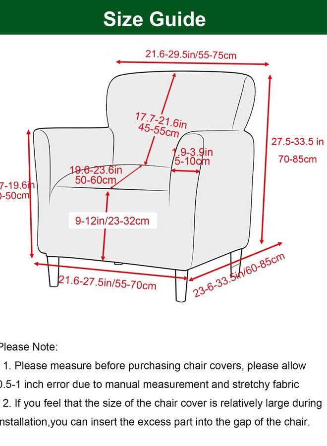 CRFATOP Stretch Mid Century Modern Armchair Slipcover 1-Piece Solid Accent Chair Covers with Arms Soft Waterproof Chair Slipcovers for Living Room Furniture Protector Office Reception Reading,A02 - Image 2