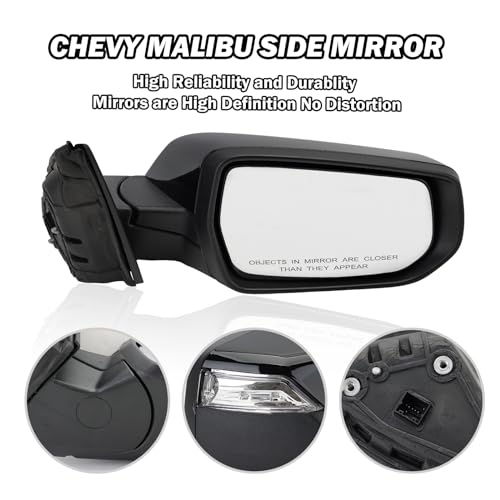 MOFOAP Passenger Side View Mirror Compatible with 2016 2017 2018 2019 2020 2021 2022 Malibu LT Hybrid,Mirrors With Heated Turn Signal,7-Pins OE-GM1321539 - Image 4