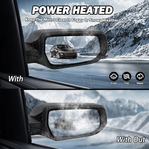 MOFOAP Passenger Side View Mirror Compatible with 2016 2017 2018 2019 2020 2021 2022 Malibu LT Hybrid,Mirrors With Heated Turn Signal,7-Pins OE-GM1321539 - Image 5