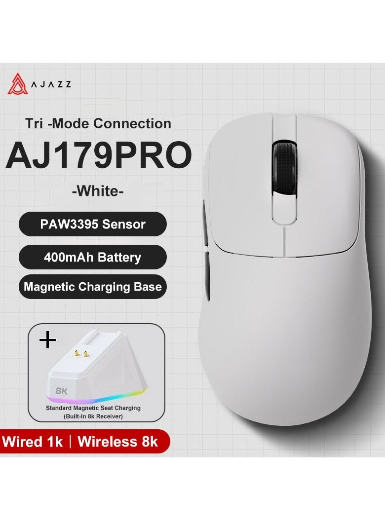 A-jazz AJAZZ AJ179 PRO 8K Wireless Bluetooth Wired Gaming Mouse PAW3395 26000 DPI Optical Sensor for Computer PC Laptop - Image 2
