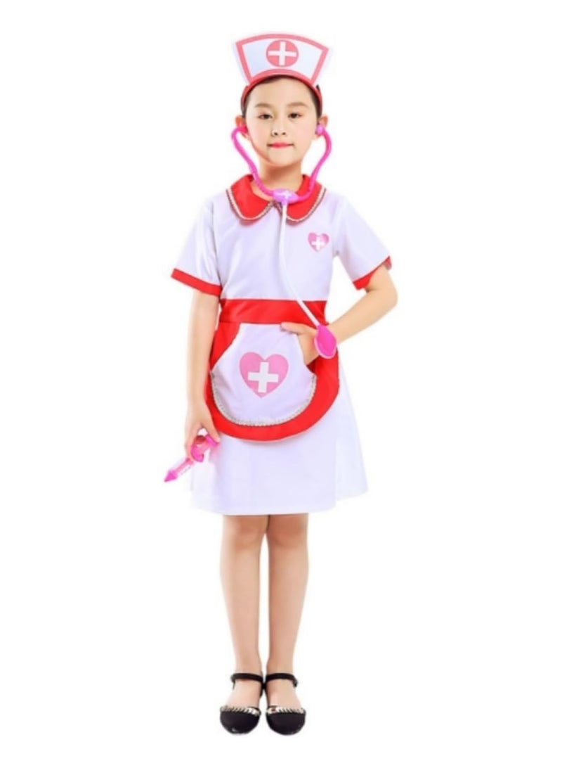 Set of 9 Kids and Toddler Nurse Costumes, Pretend Play Dress Up Set, Doctor Cosplay Costumes, Cosplay for Girls Ages 3-7, Birthday Party - Image 2