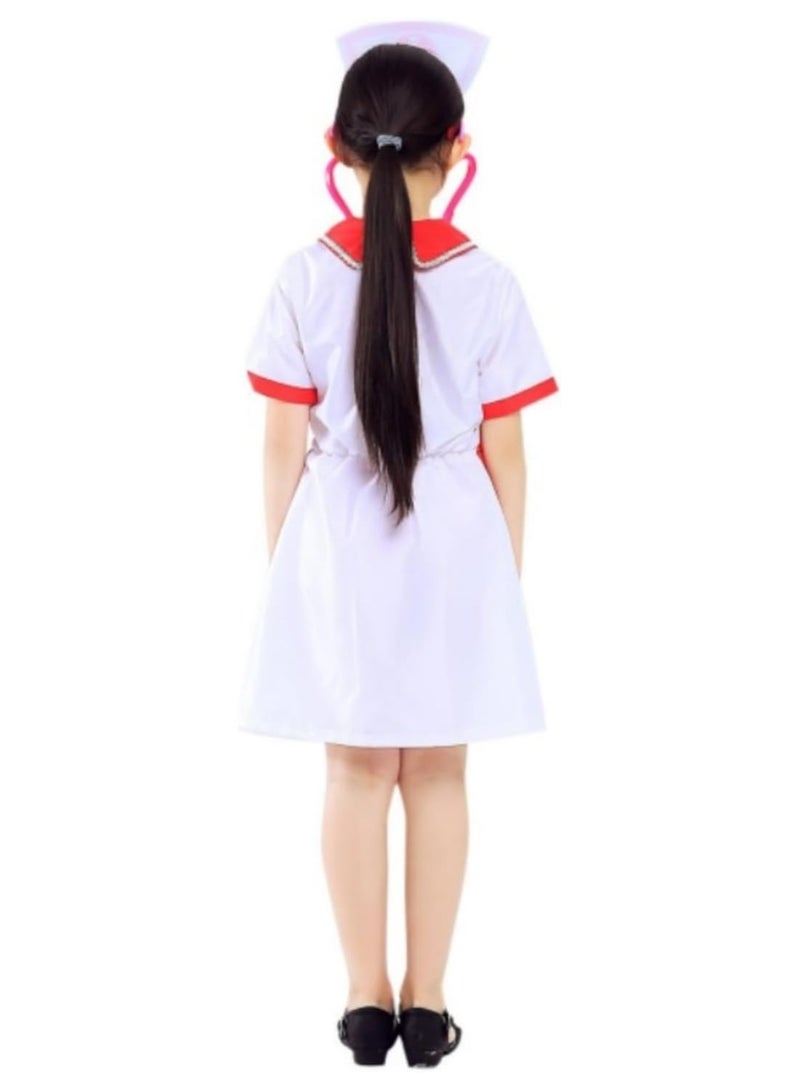 Set of 9 Kids and Toddler Nurse Costumes, Pretend Play Dress Up Set, Doctor Cosplay Costumes, Cosplay for Girls Ages 3-7, Birthday Party - Image 4