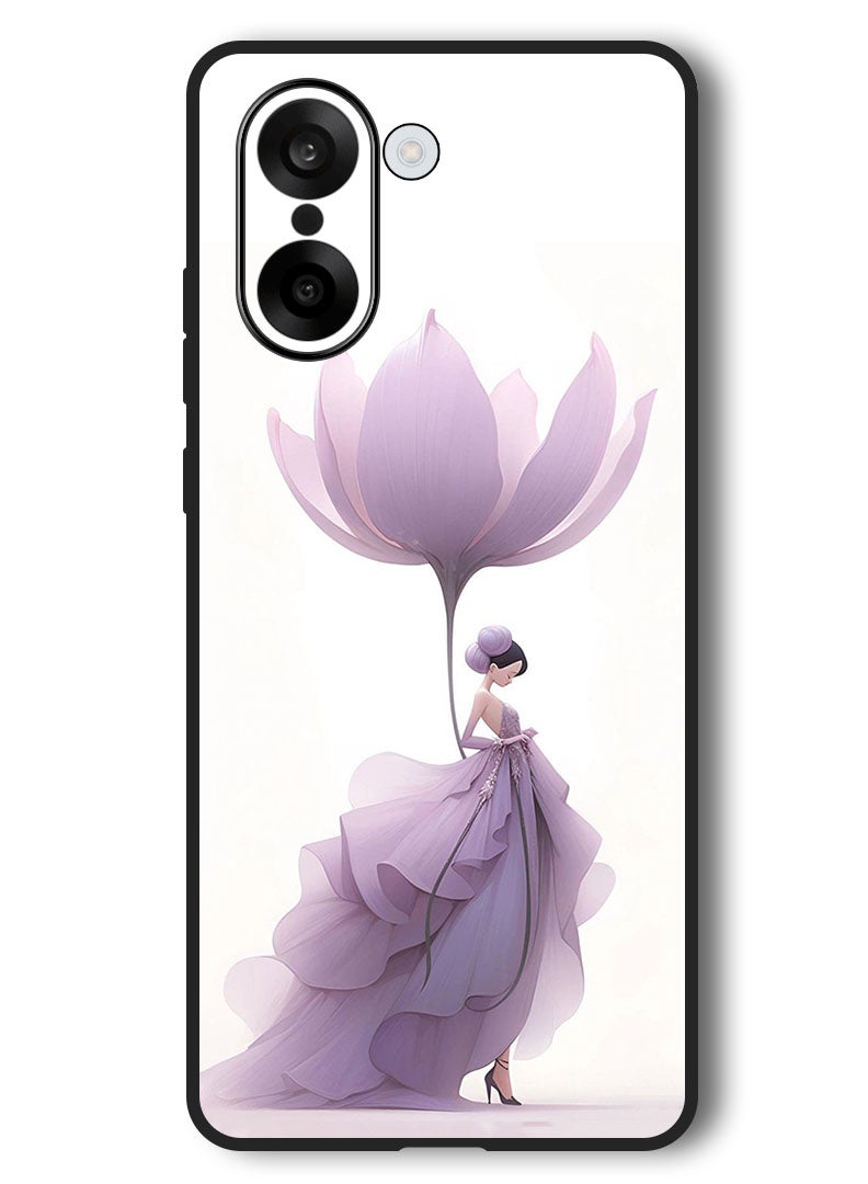 Theodor Case Compatible with OnePlus Nord CE 5 6.77 Inch Protection Shockproof Bumper Cover Women Flower - Image 1