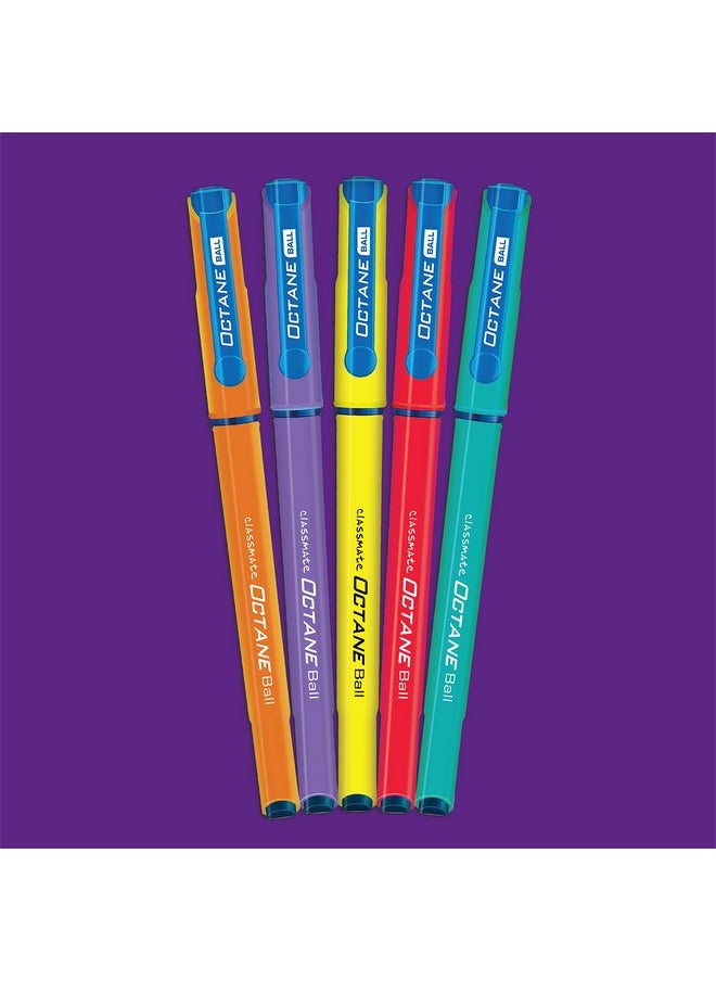 classmate Classmate Octane Colour Fest- Blue Ball Pens (Pack of 10) | Smooth & Fast Writing Ball Pens | Attractive Body Colours|Comfortable to Hold & Write|School & Office Stationery|Work from Home Essentials  - Image 4