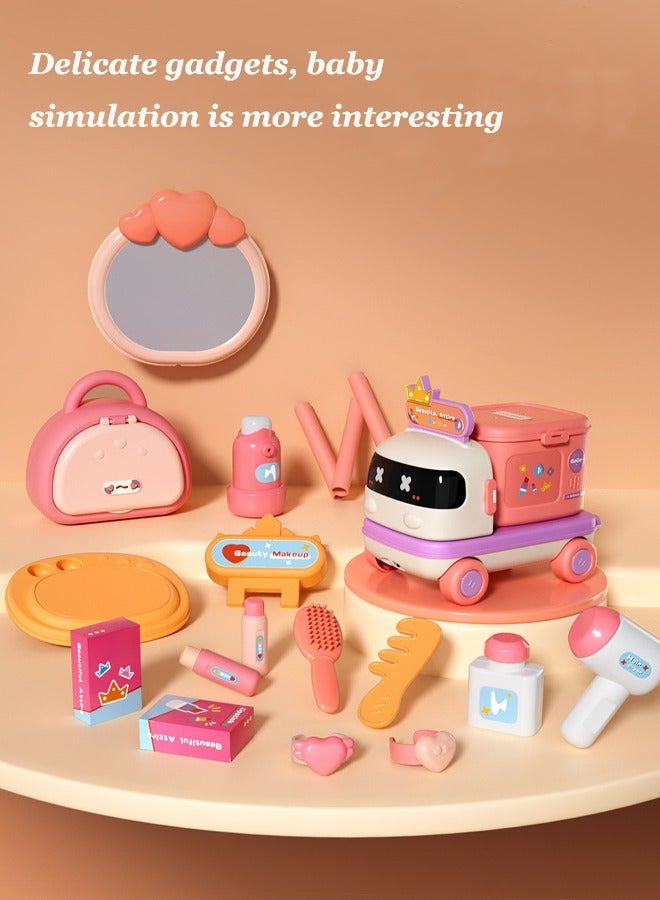 Toddler Vanity Makeup Table Toy, girl makeup playsets, kids beauty playsets, kids makeup toys, toddler dress up table toys for 3+ year old girls, kids cosplay playsets, birthday gifts for girls - Image 4