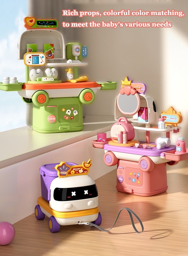 Toddler Vanity Makeup Table Toy, girl makeup playsets, kids beauty playsets, kids makeup toys, toddler dress up table toys for 3+ year old girls, kids cosplay playsets, birthday gifts for girls - Image 5