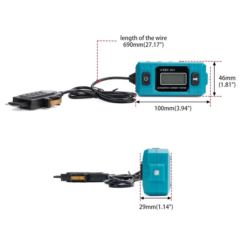 CNBJ-611 Car Leakage Analyzer Fuse Current Tester with Battery LCD Display - Image 4