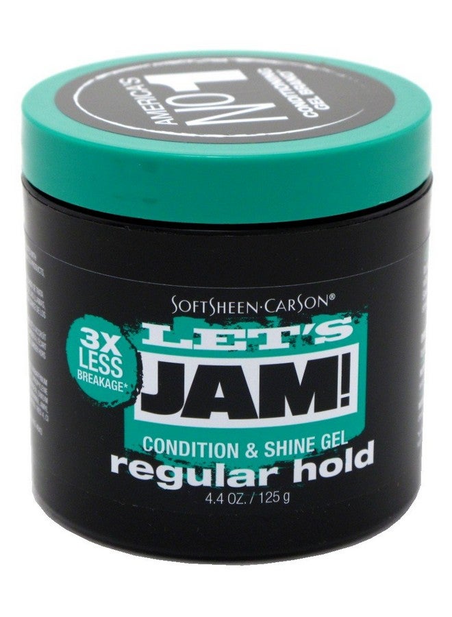 Lets Jam Condition & Shine Gel Regular Hold 4.4 Ounce Jar (130Ml) (3 Pack) - Image 1
