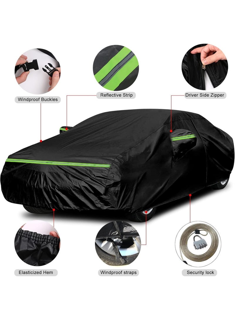 Zipporah 6-Layer Luxury Waterproof Dustproof Car Cover for 2007-2025 X6/X6 M 2007-2023 with Locks, glowing straps and Zipper Lock - Image 2