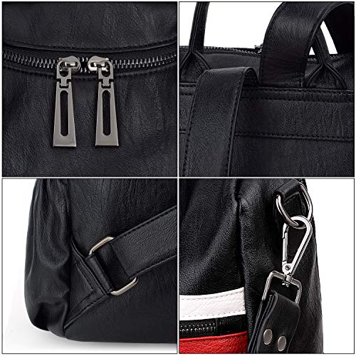 UTO Women Backpack Purse Leather Vegan Ladies Fashion Designer Rucksack Convertible Travel Shoulder Bag with Tassel - Image 5
