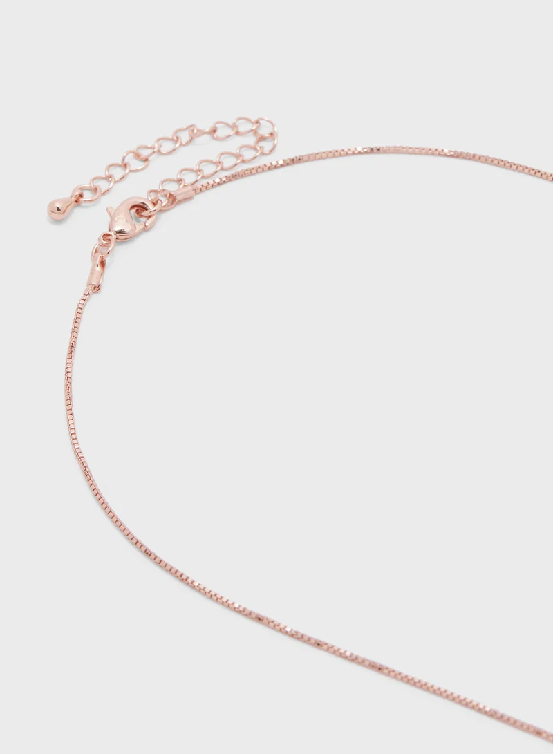 ايلا ليمتد اديشن Diamante Pendant Necklace  & Stud Earrings Set
