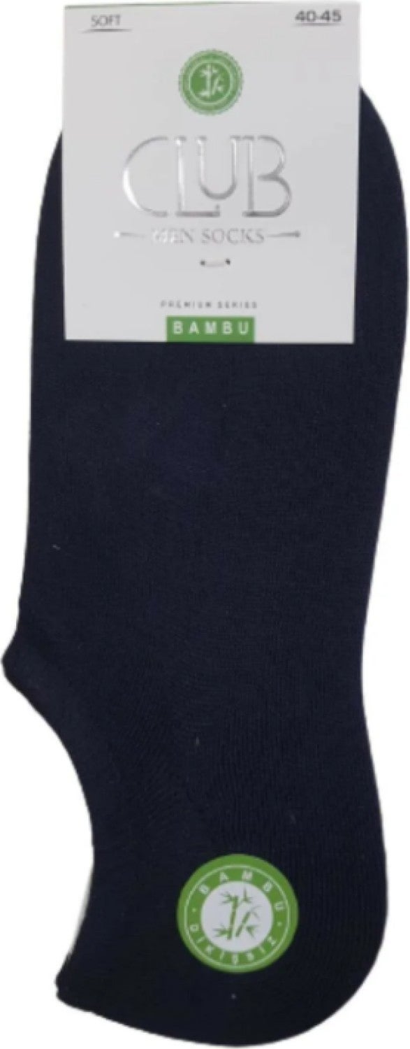 Club Socks 6 Pairs Navy Blue Color Seamless Bamboo Sneaker 