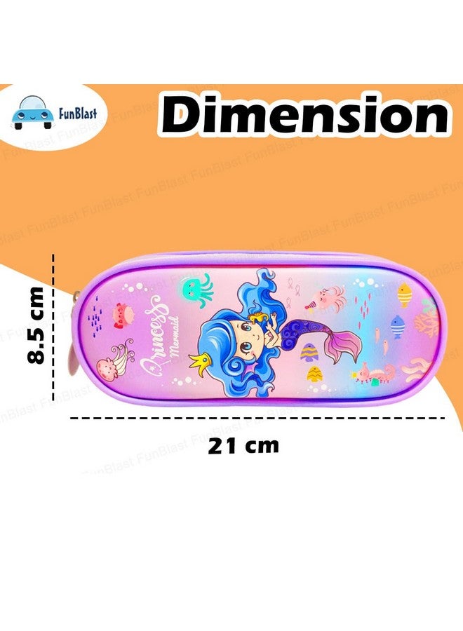 فنبلاست حقائب أقلام فن بلاست للبنات، حقيبة للأدوات المكتبية - حقائب أقلام للأطفال، صندوق أقلام للبنات، حافظة أقلام للبنات، حقيبة أقلام للبنات (ألوان وطباعة عشوائية) - Image 2