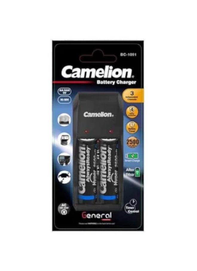 Camelion - Camelion Battery Charger - AA/AAA (BC-1091) - Black - Image 1