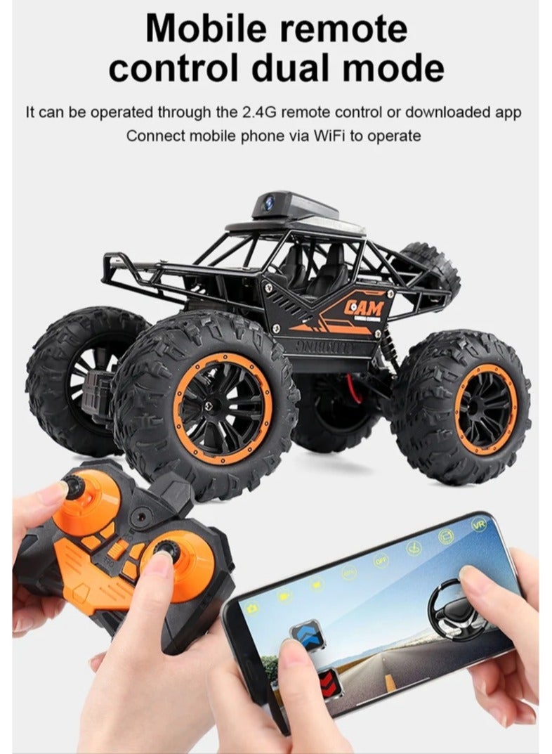 AROAQ Rc Car With HD 720P WIFI FPV Camera Off-Road Remote Control Stunt Car 1:18 2.4G SUV Radio Control Climbing Toys For Kids - Image 1