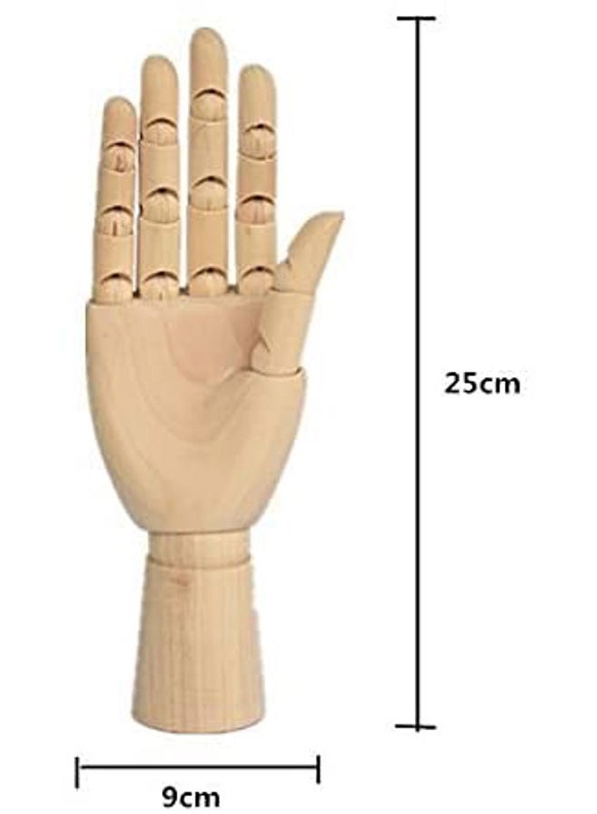 TAPBULL alikeke Wood Artist Drawing Manikin Articulated Mannequin with Wooden Flexible Fingers 10" Right Hand - Image 3