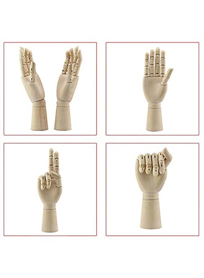 TAPBULL alikeke Wood Artist Drawing Manikin Articulated Mannequin with Wooden Flexible Fingers 10" Right Hand - Image 4