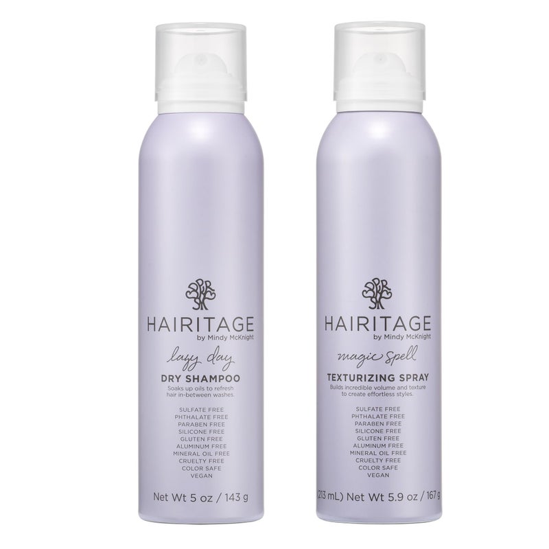 Hairitage Lazy Day Dry Shampoo - Translucent Volumizing Oil-Absorbing Texturizing Spray with Sunflower Seed Oil for Styling and Prep - Image 1