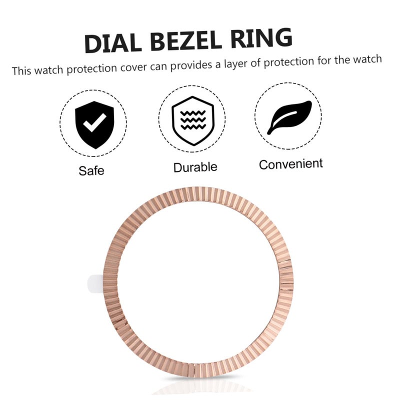 Rose Gold Metal Watch Bezel Ring 42mm Scratch Proof Fashion Design - Image 5