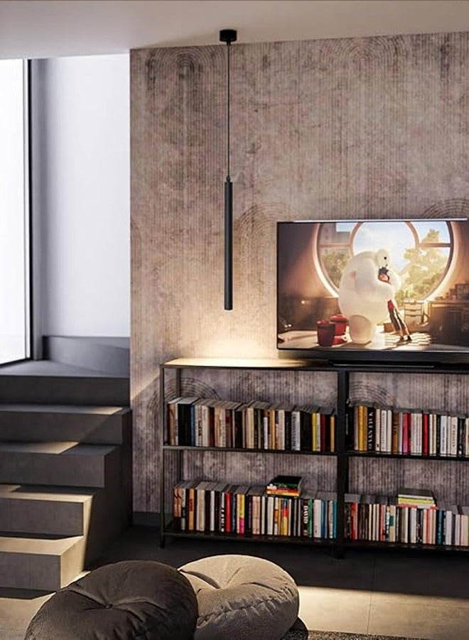 Cylinder Long Tube Hanging Lamp Ceiling Downlight Black Pendent Light Fixture Modern Hanging Ceiling Lamp Modern Pendant Light Spot Light For Kitchen Island Dining Living Room - Image 2