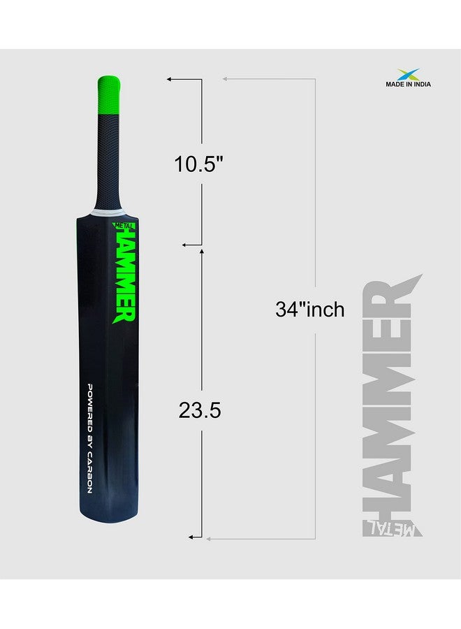 Jaspo Plastic Cricket Full Size Bat (34” X 4.5” Inch) For All Age Groups (Hammer Bat) - Image 3