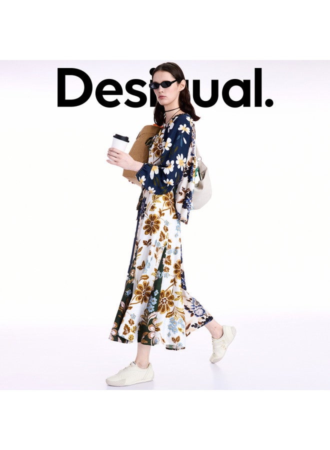 DESIGUAL Women'S Shirt With Patchwork Print Insert Design For Fall/Winter 2025 - Image 3