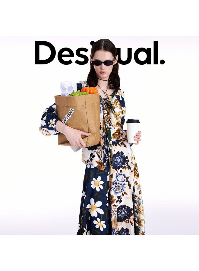 DESIGUAL Women'S Shirt With Patchwork Print Insert Design For Fall/Winter 2025 - Image 4